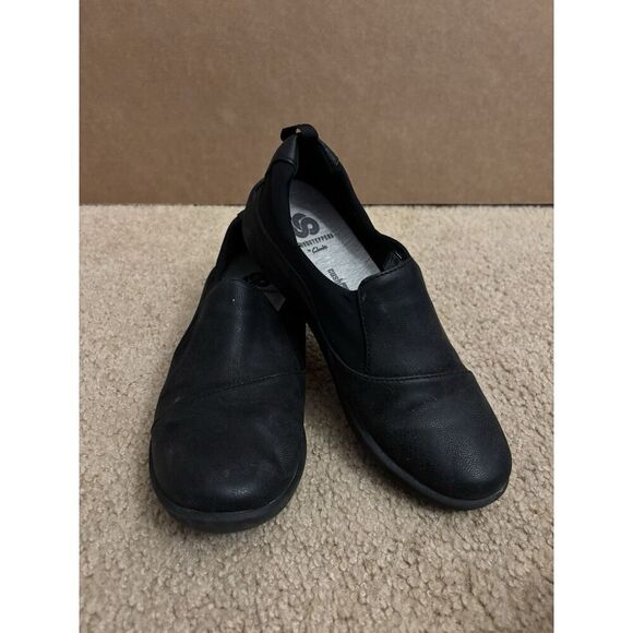 CLARKS Cloudsteppers Women's Black Slip-On Comfort Shoes Sz 6.5 M Cushion Soft - Picture 1 of 8